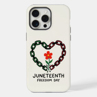 Broken Chain Heart Juneteenth Art iPhone 15 Pro Max Case