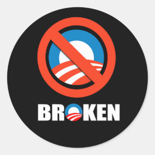 BROKEN CLASSIC ROUND STICKER