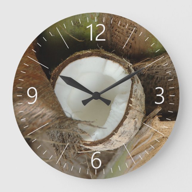 Broken coconut large clock (Front)