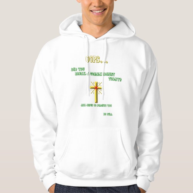 Broken Commandment Christian Hoodie (Front)