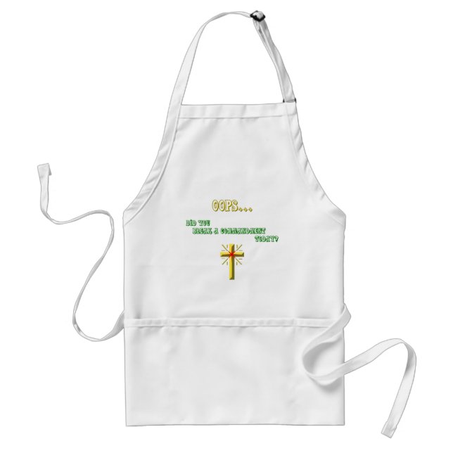 Broken Commandment Christian Standard Apron (Front)