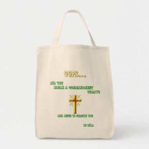 Broken Commandment Christian Tote Bag