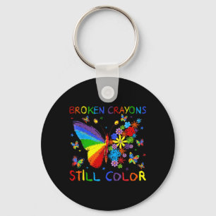 Broken Crayons Colour Mental Health Awareness Key Ring