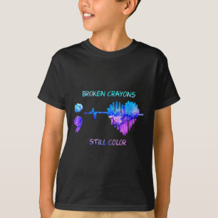 Broken Crayons Is Still Colour Heartbeat Suicide P T-Shirt