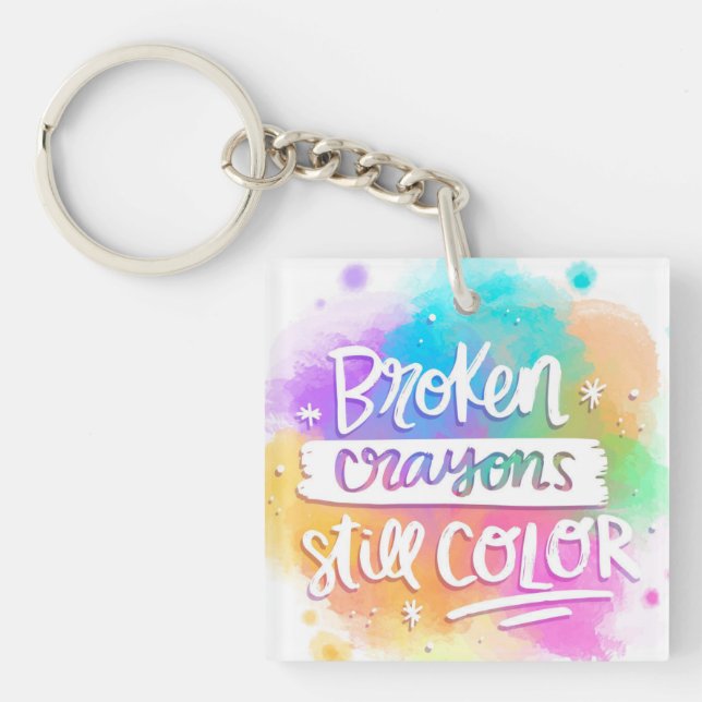 Broken Crayons Key Ring (Front)