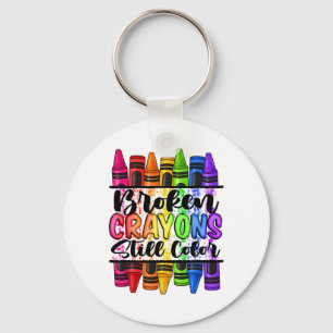 Broken Crayons Still Colour Mental Health Awarenes Key Ring