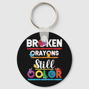 Broken Crayons Still Colour Mental Health Awarenes Key Ring