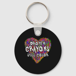 Broken Crayons Still Colour Mental Health Awarenes Key Ring