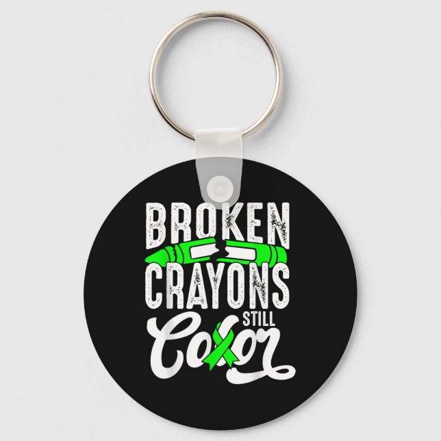 Broken Crayons Still Colour Mental Health Awarenes Key Ring (Front)