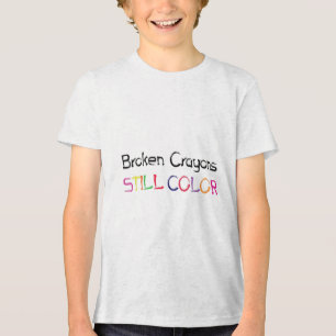 Broken Crayons Still Colour Suicide Prevention Awa Tri-Blend Shirt