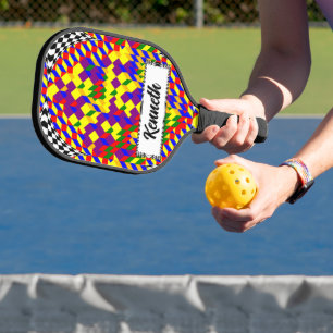 Broken Cube by Kenneth Yoncich Pickleball Paddle