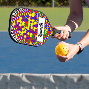 Broken Cube w/ Shadow by Kenneth Yoncich Pickleball Paddle