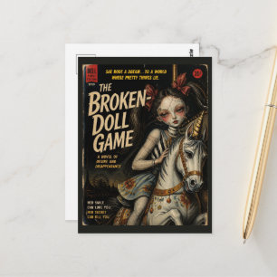 Broken Doll Game Fantasy Horror Book Cover Postcard