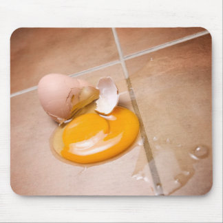 Broken egg mouse mat