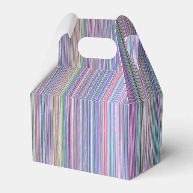 Broken flat screen TV rainbow stripe Favour Box (Back Side)