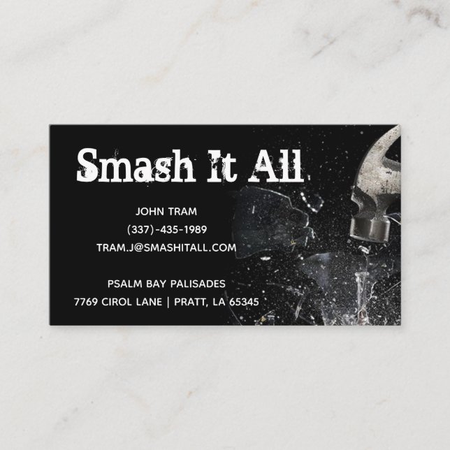 Broken Glass Business Card Design (Front)