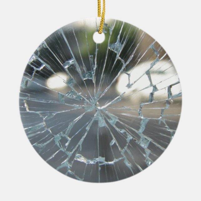 Broken Glass Ceramic Tree Decoration (Front)