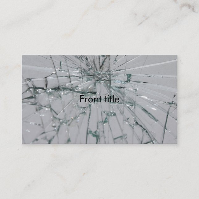 Broken Glass-Look Business Card (Front)