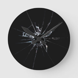 Broken Glass No 1 Round Clock