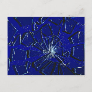 Broken glass postcard