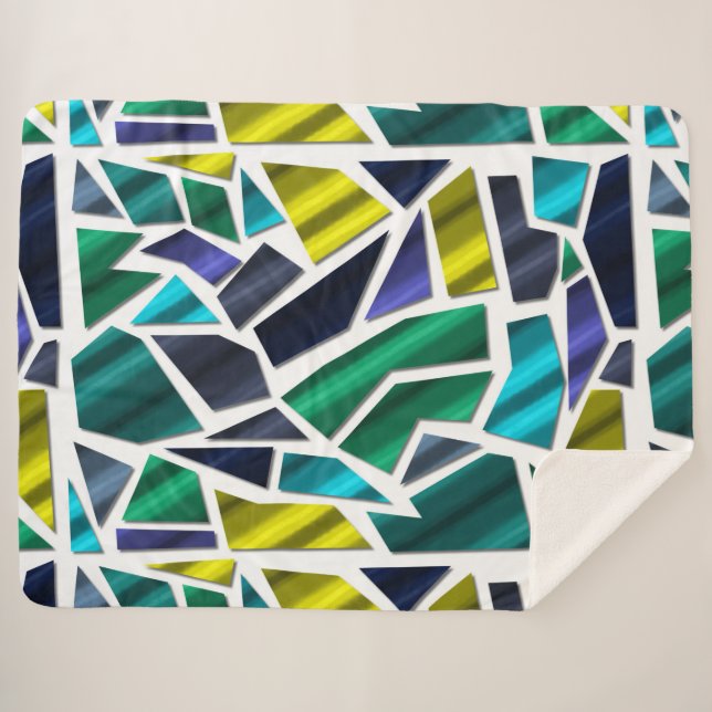 Broken Glass Sherpa Blanket (Front (Horizontal))