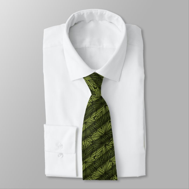 Broken Glass Stripe Vintage Two-sided Tie (Tied)