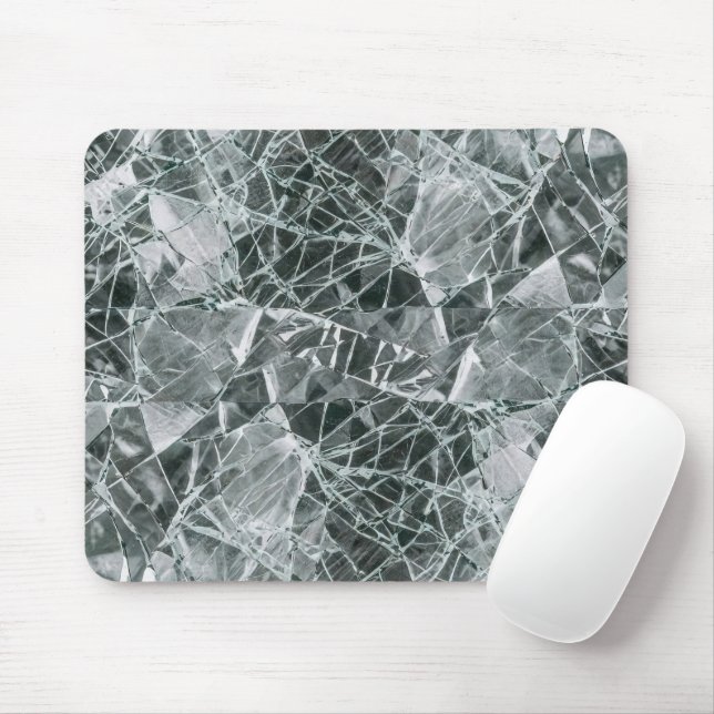 Broken Glass Surface (Style 5) Oil Painting Mouse Mat (With Mouse)