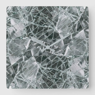 Broken Glass Surface (Style 5) Oil Painting Square Wall Clock