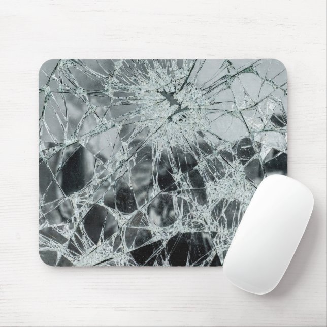 Broken Glass Surface (Style 6) Oil Painting Mouse Mat (With Mouse)