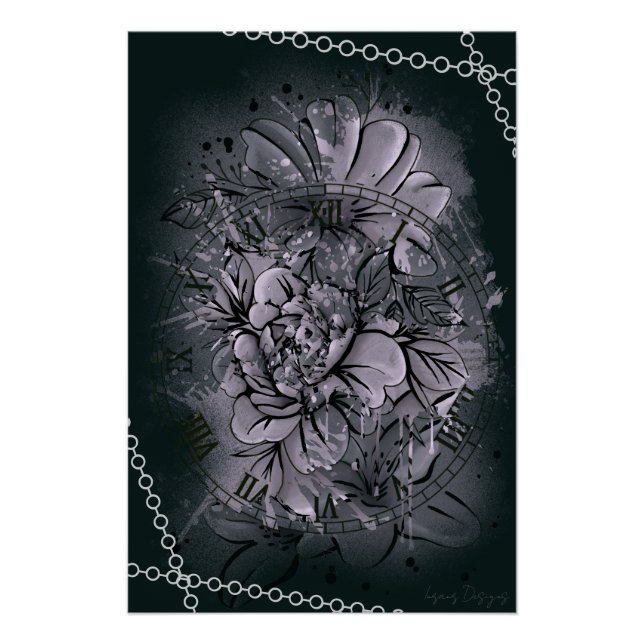 Broken Gothic Flower Poster (Front)