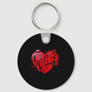 Broken Heart Anti Valentines Day  Key Ring
