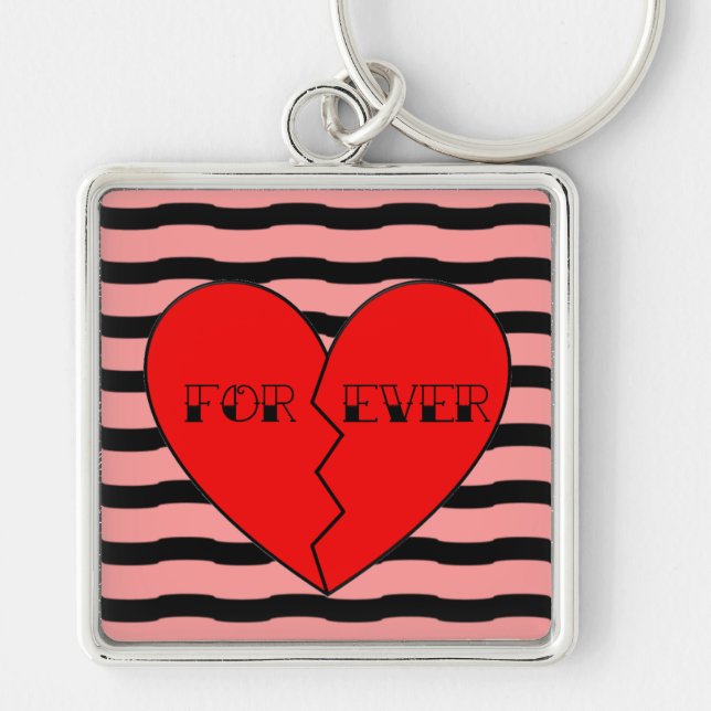 Broken Heart Anti-Valentine's Day Key Ring (Front)