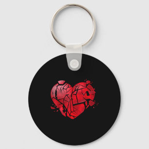 Broken Heart Anti Valentines Day  Key Ring