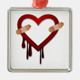 broken heart anti valentines day metal tree decoration
