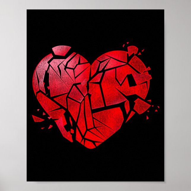 Broken Heart Anti Valentines Day  Poster (Front)