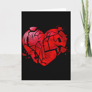 Broken Heart Anti Valentines Day T Shirt Card