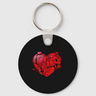 Broken Heart Anti Valentines Day T Shirt Key Ring