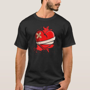 Broken Heart Breakup Divorce Ex Couple T-Shirt