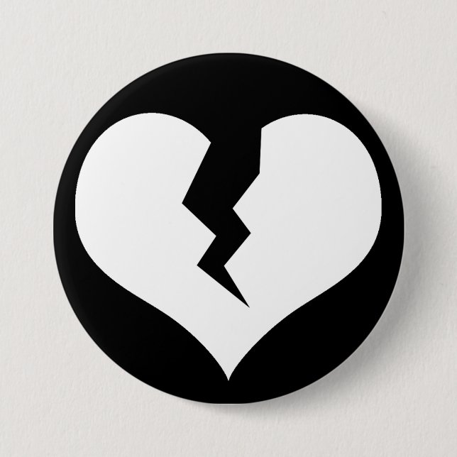 Broken Heart Button / Pin (Front)