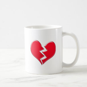 Broken heart coffee mug