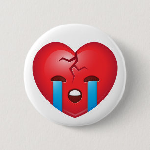 Broken Heart Emoji 6 Cm Round Badge