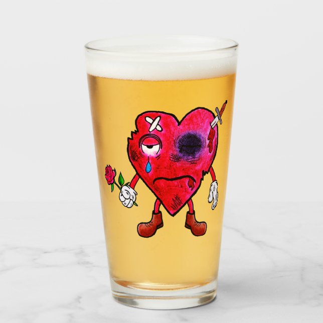 Broken heart glass (Front Filled)