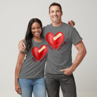 Broken heart healed with patch and life quote