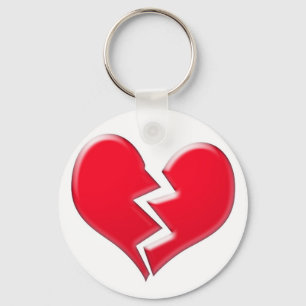 Broken heart key ring
