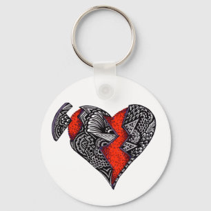 Broken Heart Key Ring