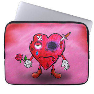 Broken heart laptop sleeve