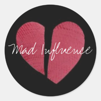 Broken Heart Logo Classic Round Sticker