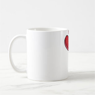 Broken Heart Lollipop Candy Red Coffee Mug