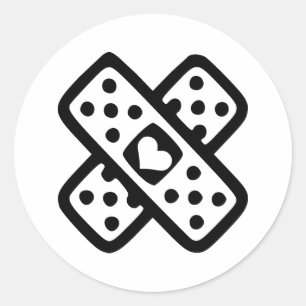 Broken heart - Love Classic Round Sticker