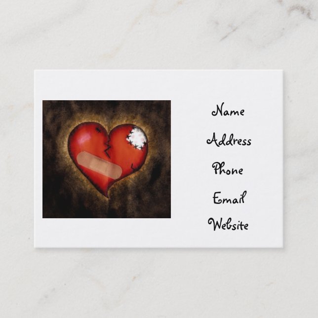 Broken Heart/Mending Heart-business cards (Front)